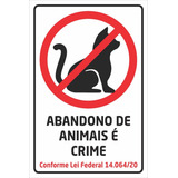 Placa Abandono De Animais
