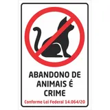 Placa Abandono De Animais