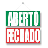 Placa Aberto E Fechado Com Cordão