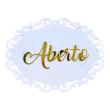 Placa Aberto Fechado Em Acrílico Alto Padrão Cores