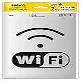 Placa Adesiva Para Sinalização Pimaco BIC  Wi Fi  14x19cm  891735  2 Unidades  Leve Mais Pague Menos