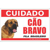 Placa Advertencia Cuidado Cão Bravo Varias