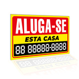 Placa Aluga se Casa Comércio Terreno Imóvel 50x30cm Vende se