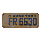 Placa Amarela Antiga Carro Cornélio Procópio Pr Original