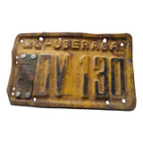 Placa Amarela De Moto Lambretta Decoração Antiga Automotiva
