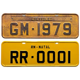 Placa Amarela Padrao Antigo