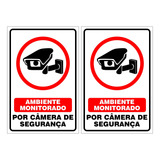 Placa Ambiente Monitorado Por Câmeras De Segurança Ps 1mm