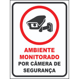 Placa Ambiente Monitorado Por Câmeras De Segurança Ps 1mm