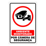 Placa Ambiente Monitorado Por Câmeras De Segurança Ps 1mm