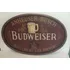Placa Antiga Budweiser Em Madeira Alto Relevo Anos 70 A Mão