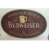 Placa Antiga Budweiser Em