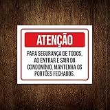 Placa Atencao Entrar Sair