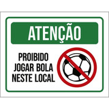 Placa Atencao Proibido Jogar