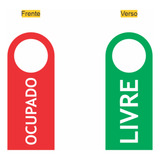 Placa Aviso De Porta Ocupado E Livre Acrílico 3mm