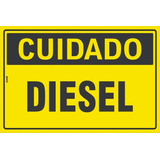 Placa Aviso Sinal. Cuidado Óleo Diesel Combustível 20x30cm