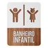 Placa Banheiro Infantil Indicativa Sinalização Mdf Buffet