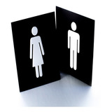 Placa Banheiro Masculino E Feminino par 