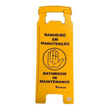 Placa Bralimpia Sinalização Banheiro Em Manutencao port ing