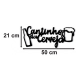 Placa Cantinho Da Cerveja Em Mdf 6mm Churrasqueira Edicula