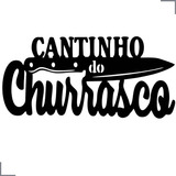 Placa Cantinho Do Churrasco Mdf Docoração