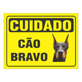 Placa Cao Bravo Doberman