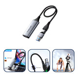 Placa Captura Vídeo Hdmi 1080 Live Streaming Usb Usb c