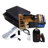 Placa Central Kit Motor Portão Capacitor Controles 433mhz