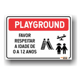 Placa Condomínio Uso Playground 20x30 Resistente