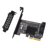 Placa Controladora Raid 0 1 10 4 Portas Sata 3 Chip Marvell