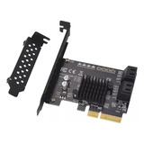 Placa Controladora Raid 0 1 10 Pcie Sata 3 Marvell 9230 4 P