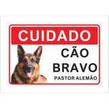 Placa Cuidado Advertencia Cao