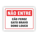 Placa Cuidado Cao Feroz