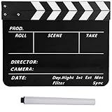 Placa De Aplauso De Filme De Filme Conjunto De Ripa De Diretores De Filme Acrílico Com Caneta Ripa De Filme Plástico Placa De Claquete De Cena 11 8 X 9 8 Pol Quadro Negro Preto E Branco 