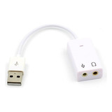 Placa De Audio Adaptador Usb 7 1 C Fio Fone Microfone Bm 800