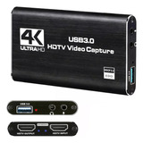 Placa De Captura De Vídeo 4k 1080p Full Hd Usb 3 0 Hdmi