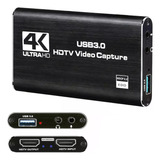 Placa De Captura De Vídeo 4k 1080p Full Hd Usb 3 0 Hdmi