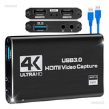 Placa De Captura De Vídeo Hdmi 4k Usb 3 0 Para Pc Ps5 Xbox