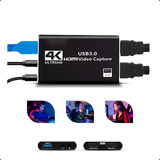 Placa De Captura Vídeo Hdmi Externa 4k 60fps Usb 3 0 1080p