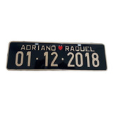 Placa De Carro E Moto Personalizada Casamentos Comemoração