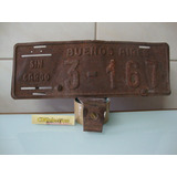 Placa De Carro Original 1920 30 Decorativa Metal A25