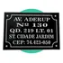 Placa De Endereço Em Vidro Temperado   Pintura Personalizada