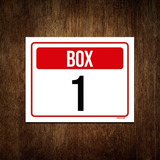 Placa De Estacionamento Box 1 - Pode Ser Personalizada 27x35