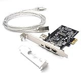 Placa De Expansão Padarsey PCIe 3 Portas 1394A Firewire PCI Express 1X Para Controlador Adaptador Externo IEEE 1394 2 X 6 Pinos 1 X 4 Pinos Com Suporte De Perfil Baixo Para PC Desktop E Conexão