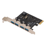 Placa De Expansão Pci E Para Usb 3 0 4 Portas De Alta Veloci