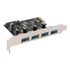 Placa De Expansão Pci-e Usb 3.0 4x Portas Até 5 Gb/s