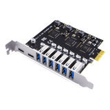Placa De Expansão Usb 3 2 E C Pci e Para Controle Usb