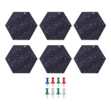Placa De Feltro Hexagonal Decor Star Felt Board 6 Unidades