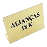 Placa De Identificação Para Joias De Aliança 18k Pequena