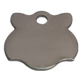 Placa De Identificação Pet De Gato 2 5cm Em Inox Kit 50pç