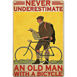 Placa De Lata Para Ciclismo Pôster Antigo De Metal Vintage